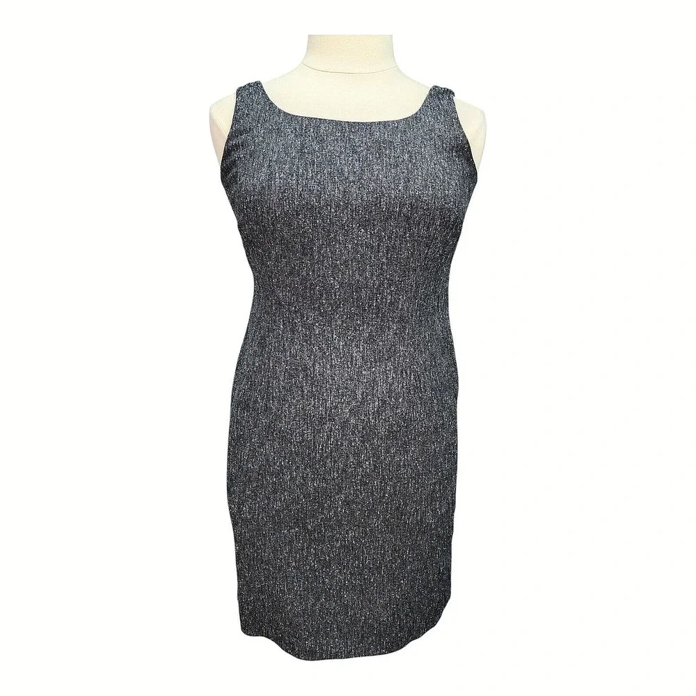 Jessica Howard Tweed Dress Women’s Petite 12P Gray White Sleeveless Office Churc - Picture 2 of 16